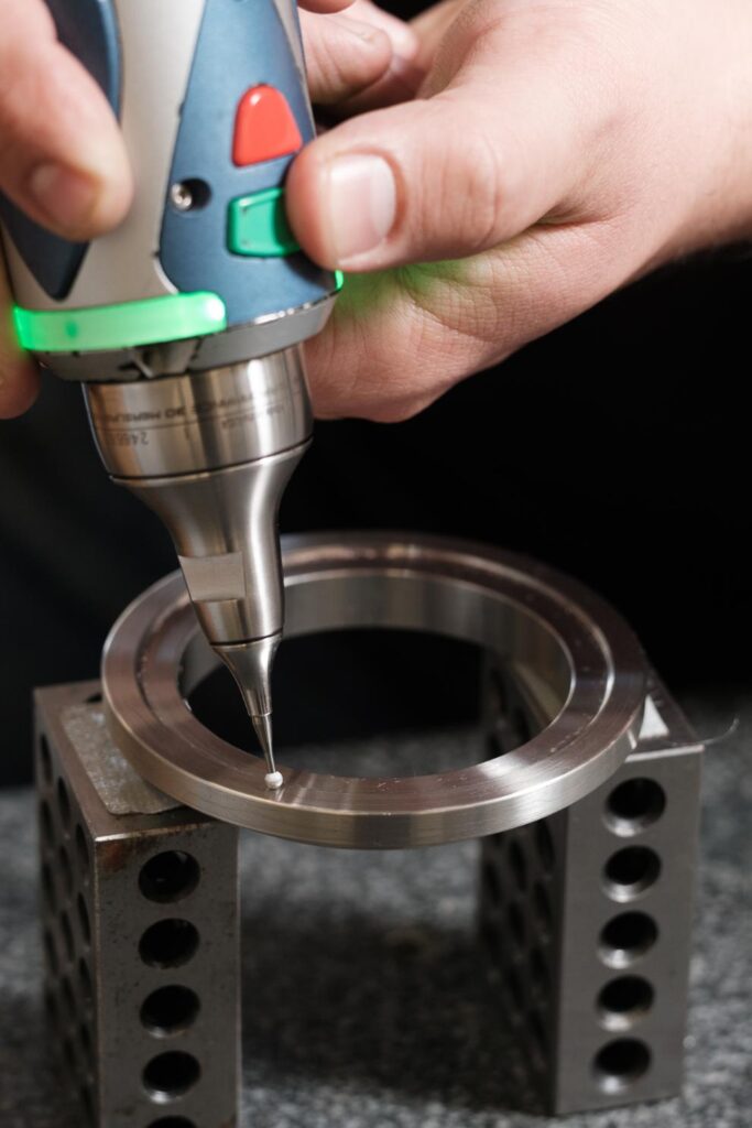 CNC machining in progress at the C&W Manufacturing shop